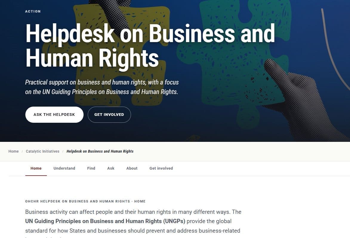 Helpdesk on Business and Human Rights