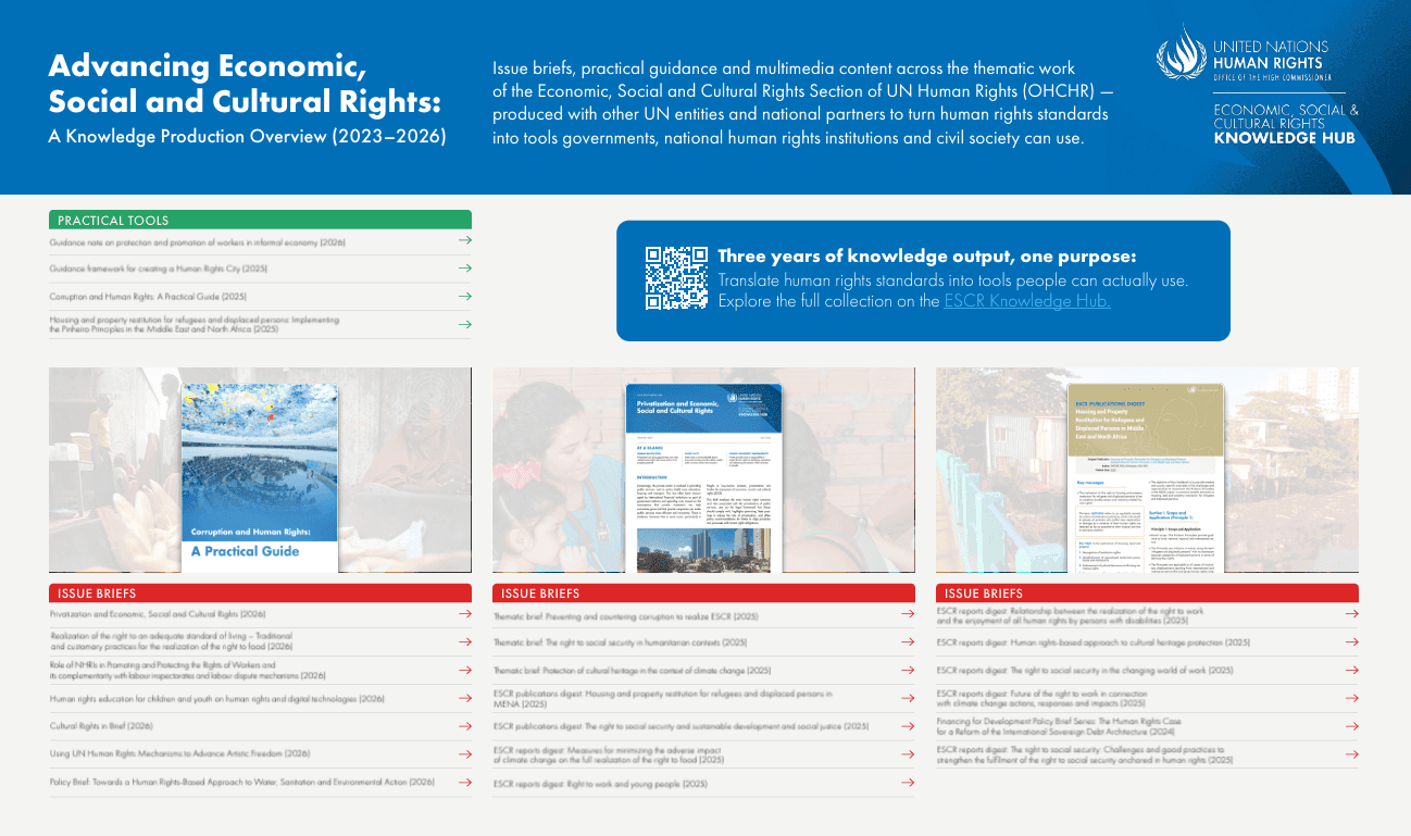 Advancing Economic, Social and Cultural Rights: A Knowledge Production Overview (2023–2026)