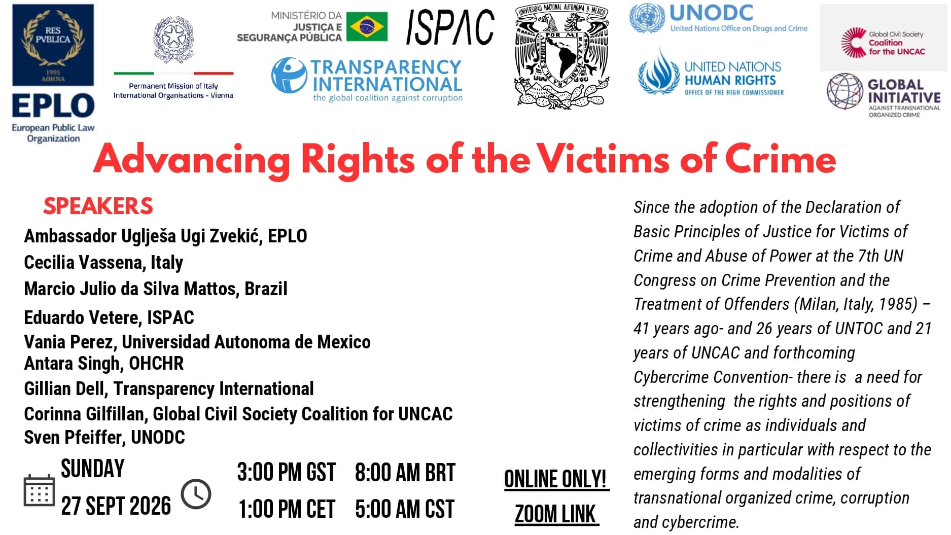 OHCHR highlights victims’ rights and access to remedy at the 15th UN Crime Congress