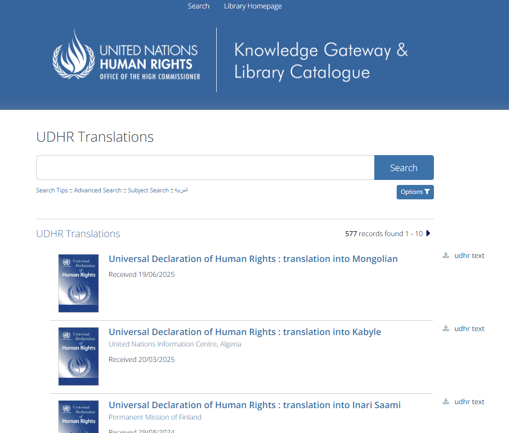 UDHR Collection