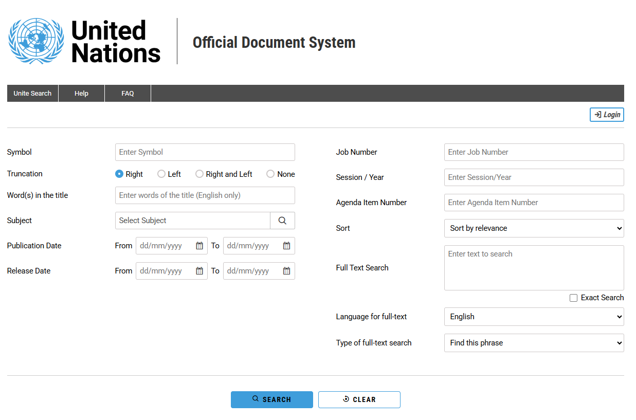 UN Official Document System